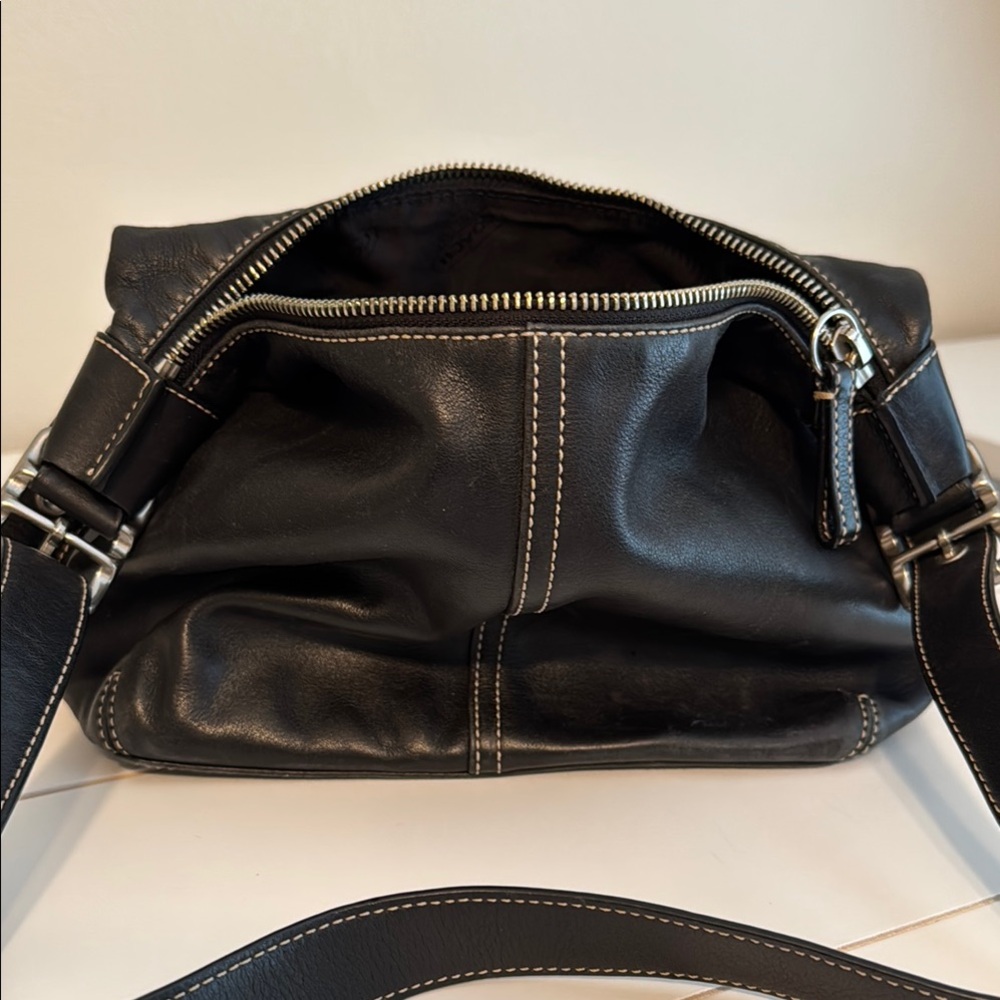 Black Leather Coach Bag